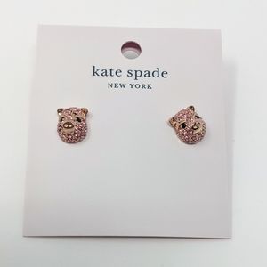 NWT Kate Spade Pave Pig Stud Earrings 🐷